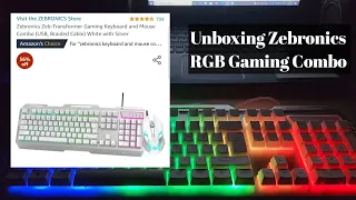 Unboxing Trending Zebronics Gaming RGB Keyboard Mouse Combo | Flipkart | Amazon Sale