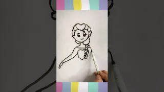 👸🏼 Cute Queen Sweet wardrobe Easy Sketch ⭐️ #ytshorts  #shorts  #art  #easysketch