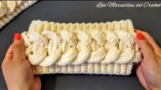 (SUBTITLED IN ENGLISH) DIADEMA A CROCHET con Trenza paso a paso #crochet #LasMaravillasdelCrochet