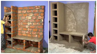How to Build a Professional Storage Cabinet Using Bricks | Step-by-Step