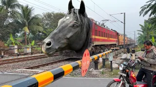 Dangerous Black Horse Headed Teesta Torsa Express Extreme Furious Moving Throughout at Railgate