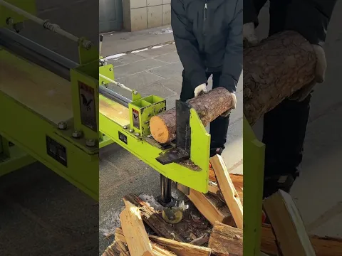 The wood cutting tool uses a hydraulic engine #shorts