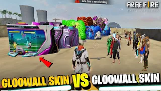 Free Fire Gloowall Skin Fight on Factory Roof - 1 Vs 1 Gloowall Skin Challenge - Garena Free Fire