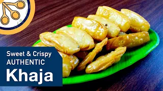 Sweet Crispy Khaja Recipe | Chirote Recipe | Indian Dessert Recipes | Bengali Cooking | Delish Bowl