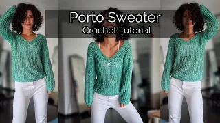 Porto Sweater.  Crochet Tutorial