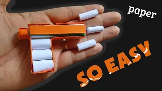 PAPER CRAFT MINI GUN TUTORIAL PAPER | ORIGAMI WORLD | HOW TO MAKE MINI GUN PAPER