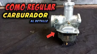 Como CARBURAR TU MOTO  regulación tornillo de aire /mezcla /afinar carburador al detalle