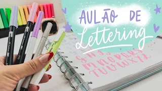 Como eu aprendi a fazer brush lettering || Aulão de Lettering