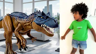 Dinosaur Adventures for Kids | Rockets Dinosaur Toys Become Alive