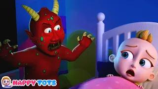 Monster Under the Bed! 🔦 | Bad Dream Song & Bedtime Habits | Happy Tots Nursery Rhymes