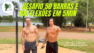 Desafio: 50 barras e 100 flexões em 5 minutos - Atleta Rafael Czepak (@oblikosthenics)