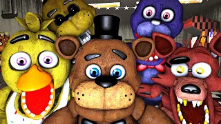 Animatronics Reaction to FNAF Movie Teaser [SFM FNAF]