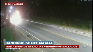 Bandidos são baleados em tentativa de assalto