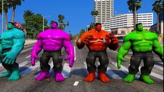 GTA V: COLOURFULL HULK VS GIANT HULK T-REX HOW IS MORE POWERFULL OR RICHEST 🤑