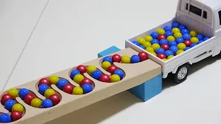 Marble Run Race  ☆ HABA Slope, Dump Truck & Garbage Truck # 6