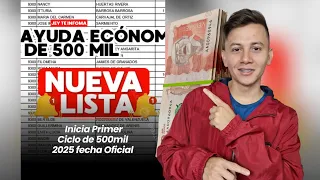 Inicia Primer Ciclo de 500mil 2025 fecha Oficial Jefes y Jefas de Hogar UNRDG