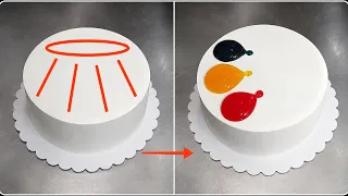 Balloon Cake Decorating/Colorful Cake Decorating/Decorate with new and easy ideas