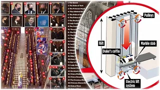 Lift That Lowered Prince Philip Body To Royal Vault! & Funeral Seating Plan!