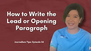 Writing the Lead (Opening Sentence)