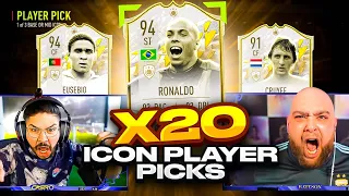 20 ICON PLAYER PICK DISCARD CHALLENGE!! NO WAY!!