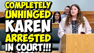 WHOA!!! UNHINGED KAREN Tests The Wrong Judge... ARRESTED IN COURT!!!