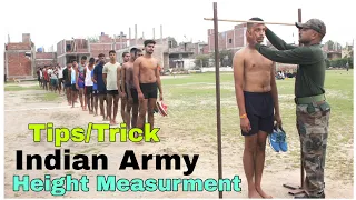 Indian Army Height Measurment 170 CM | खड़े होने का सही तरीका 1 से 2 CM हाईट फिट करवाये यह तरीके से