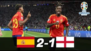 ESPAÑA vs INGLATERRA 2-1 - Goles y Resumen del partido - EUROCOPA 2024