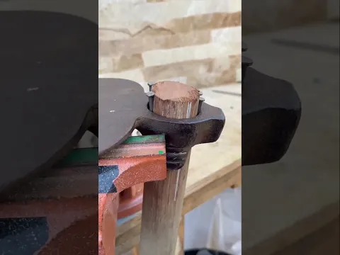 The process of installing the hoe handle #shorts