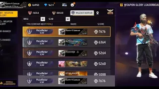 FINALLY TOP 1 MUZAFFARPUR 😮 ( BIHAR ) #Top1 #freefireindia #freefiremax
