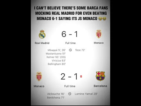 we can’t be talking😭 #realmadrid #monaco #barcelona #championsleague #viral #trendingnow