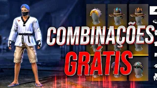 MELHORES COMBINAÇÕES DE ROUPAS GRÁTIS NO FREE FIRE 🔥 SÓ COMBINAÇÃO TOP
