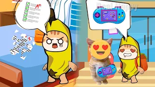Banana Cat Family 🐱🍌 Cry 😿 and Happy 😸🥰 FUNNY FAMILY #8