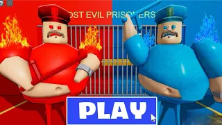 NEW UPDATE! FIRE BARRY VS WATER BARRY in BARRY'S PRISON RUN! New Scary Obby (#Roblox)