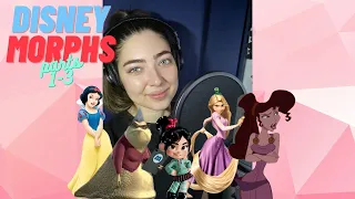 Disney Characters Turning Into Different Disney Character's Parts 1-3 - Voice Actor Impressions