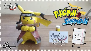 PIKACHU SHIPUDDEN - NARUTO/PAPERCRAFT/COMO HACER A PIKACHU SHIPUDDEN/ PASO A PASO/ PAPEL / PAPELOCO