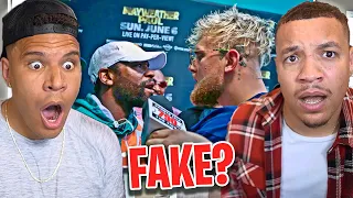 Jake Paul and Floyd Mayweather Fight WAS FAKE !? (UNSEEN FOOTAGE Of Logan Paul Press Conference)