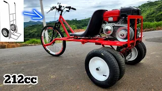 construindo um  TRICICLO caseiro 212cc