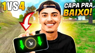 COMO EU DOU CAPA PUXANDO O BOTÃO PARA BAIXO? - FREE FIRE HUD 4 DEDOS