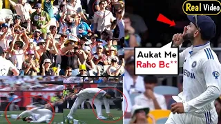 Heated Drama Rohit Sharma lost his calm when Australian crowd throw Beer Can on Virat Kohli body
