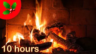 ✰ 10 HOURS ✰ Christmas FIREPLACE ✰ PIANO Christmas Carols ♫ Christmas Music Instrumental Songs Fire