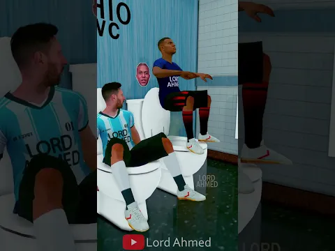 CR7+Messi+Mbappé in Toilet 😈 FreeFire animation #shorts