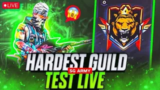 HARDEST GUILD TEST FF | FREE FIRE LIVE CUSTOM ROOM GIVEAWAY | FF LIVE TEAM CODE GIVEAWAY |FF LIVE