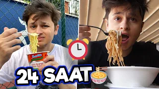 24 SAAT BOYUNCA SADECE NOODLE YEDİM !!