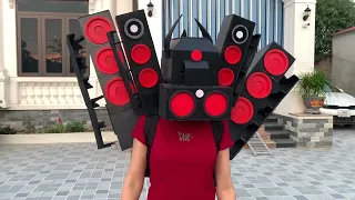 Red speaker woman