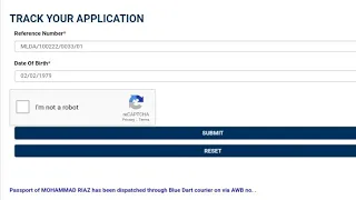 TRACK YOUR APPLICATION (Malta VFS India)