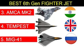Top 5 - 6th Gen Fighter Jets | India , USA , Russia , UK