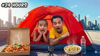 Living In a Tent For 24 hours 😱 ২৪ ঘন্টা ছাদের উপরে টেন্টের মধ্যে আমরা কাটিয়েছি ⛺️