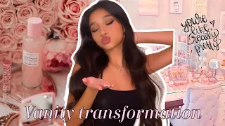 MAKEUP VANITY ORGAINZATION & TOUR!💗|JASMINE MIR