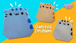 GATITOS DE ORIGAMI - super lindos - DIY - ORIGAMI CAT