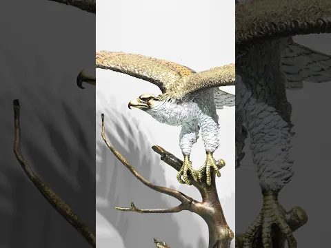 Lost‑Wax Cast Brass Eagle Sculpture Ornament Eagle Perched on Tree Statue Exclusive Hotel Decoration